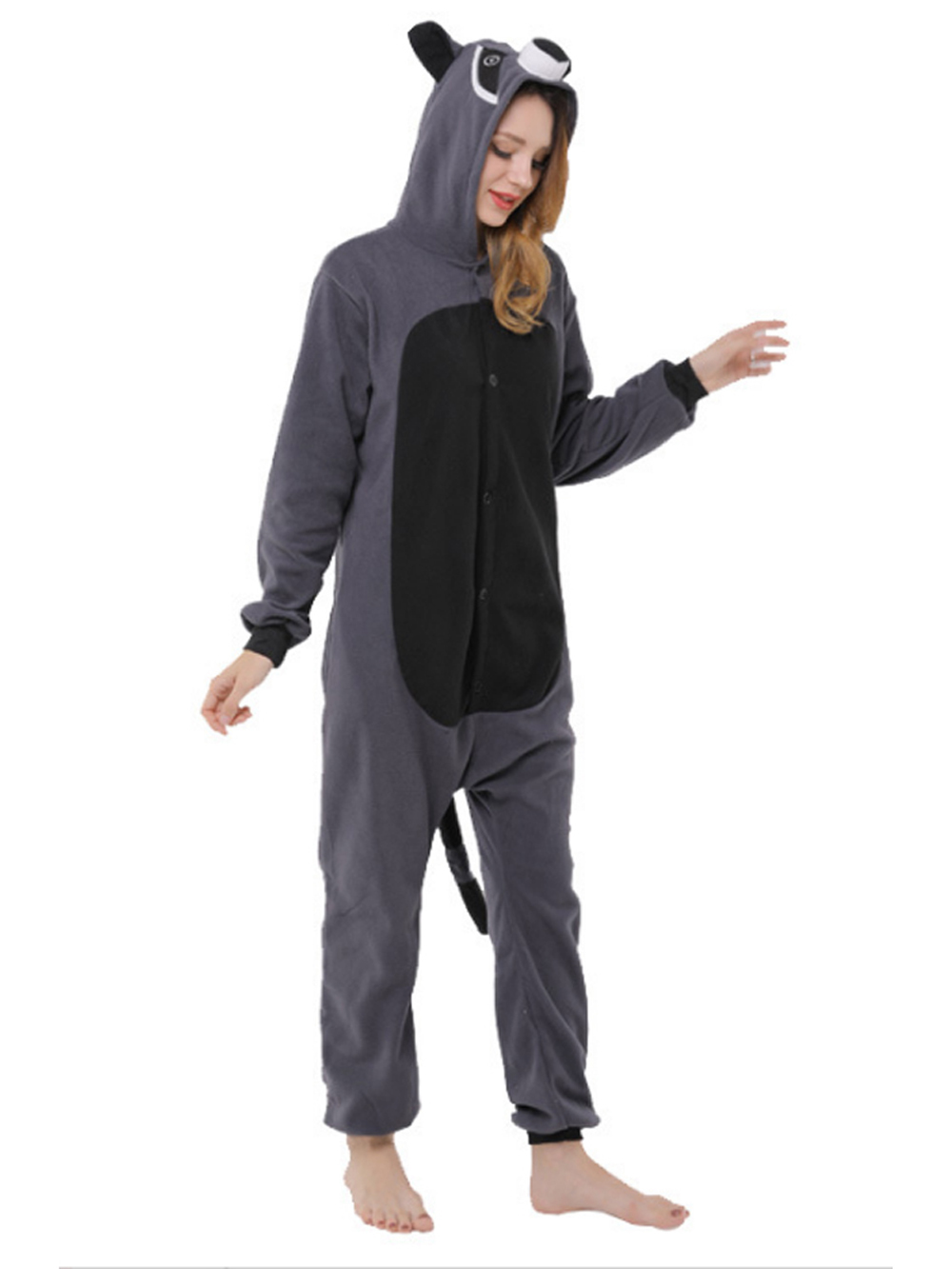 Raccoon Kigurumi Onesies pajamas animal Costume For Adult