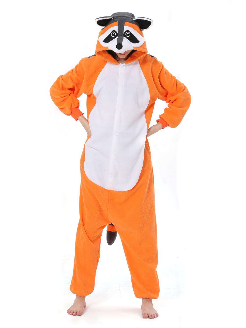 Raccoon Kigurumi Onesies pajamas animal Costume For Adult