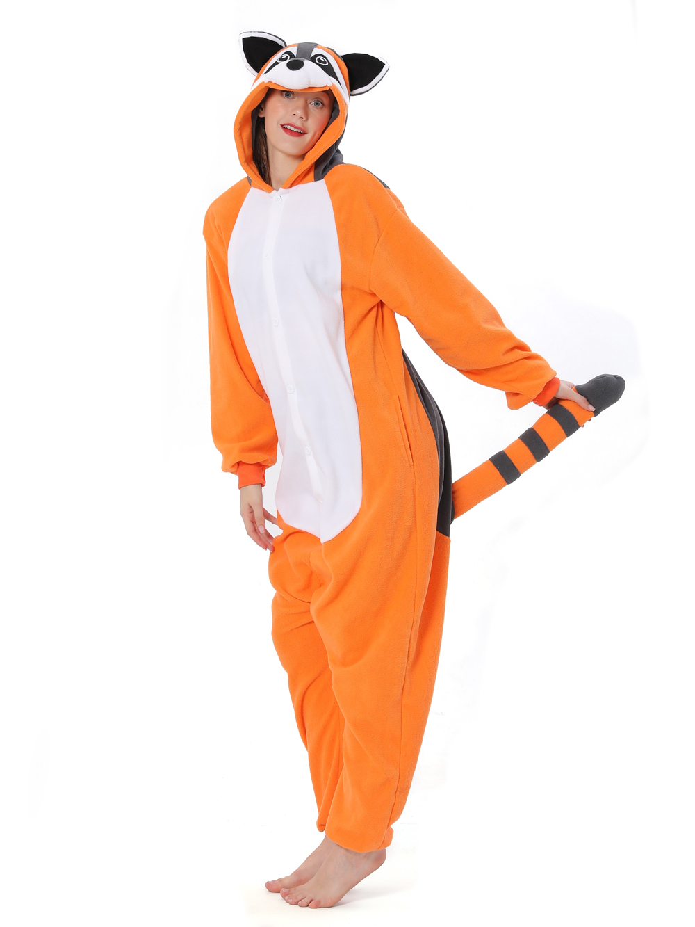 Raccoon Kigurumi Onesies pajamas animal Costume For Adult