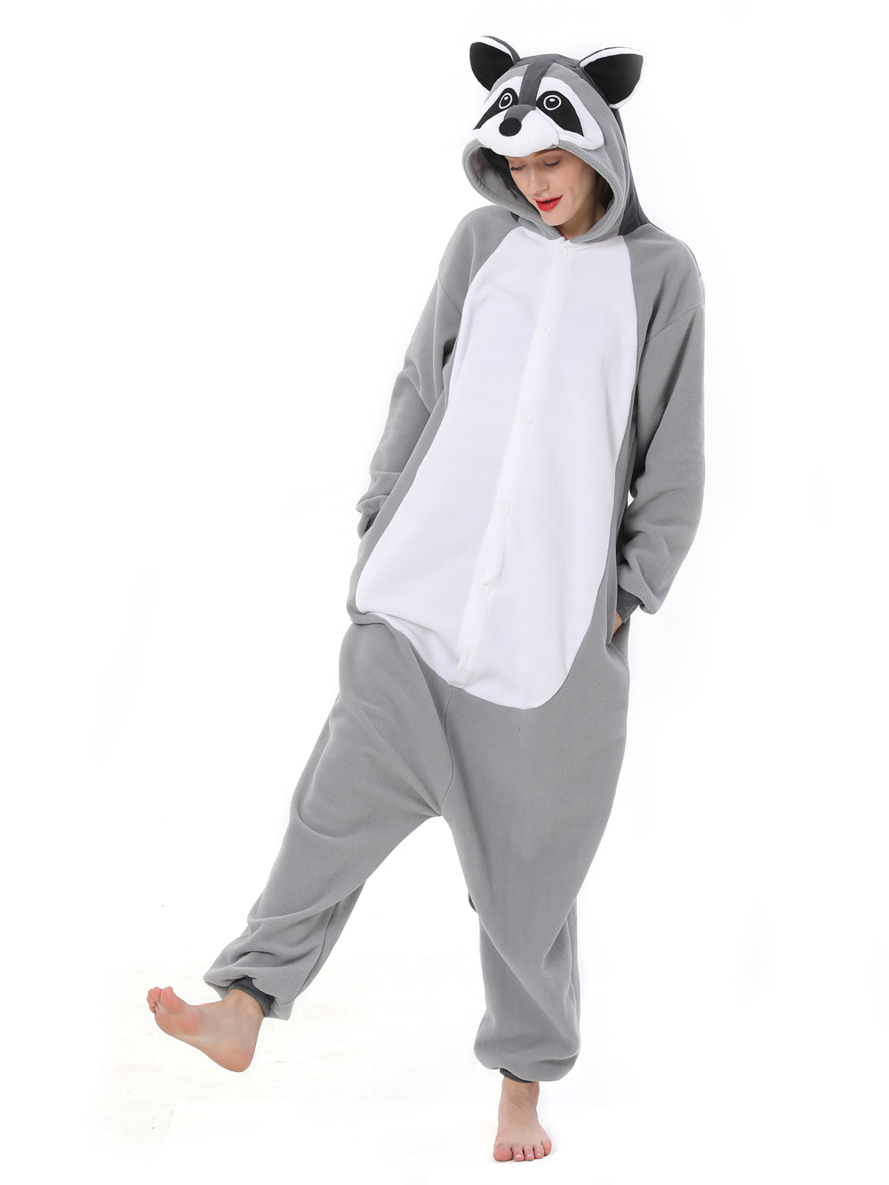 Raccoon Kigurumi Onesies pajamas animal Costume For Adult