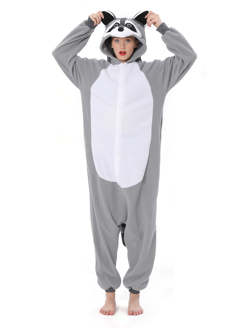 Raccoon Kigurumi Onesies pajamas animal Costume For Adult