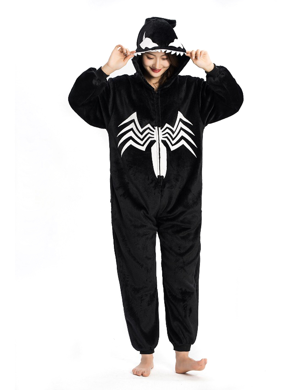 White Spider Kigurumi Onesie Pajamas for Adult