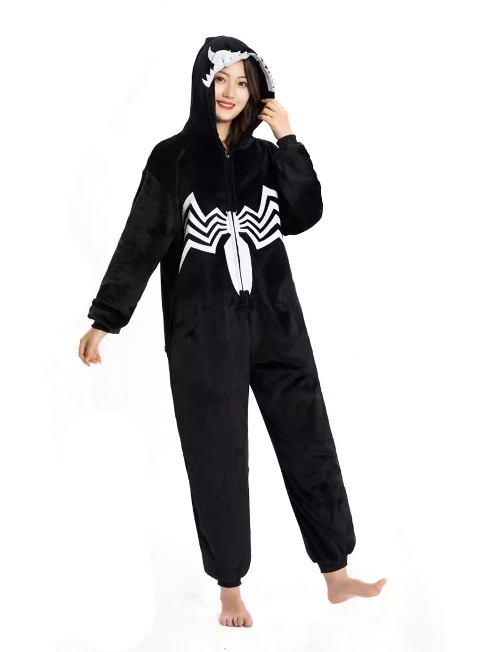 White Spider Kigurumi Onesie Pajamas for Adult