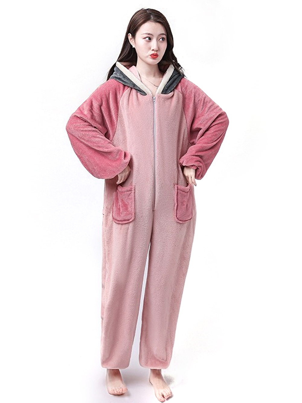 Pink Minnie Kigurumi Onesie Pajamas for Adult