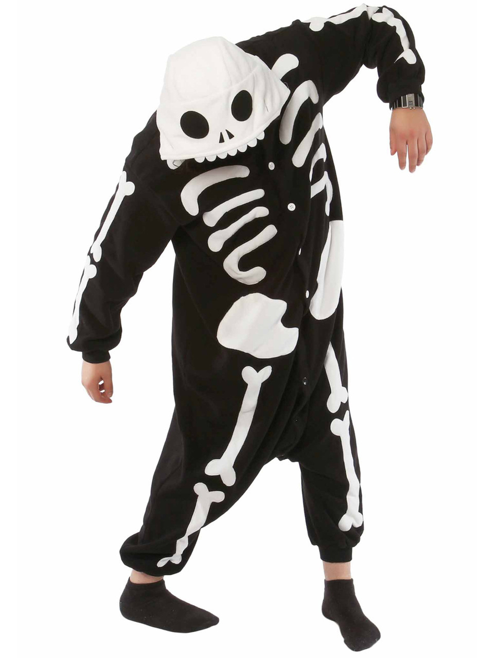 Skeleton Kigurumi onesie pajamas Costume for Adults