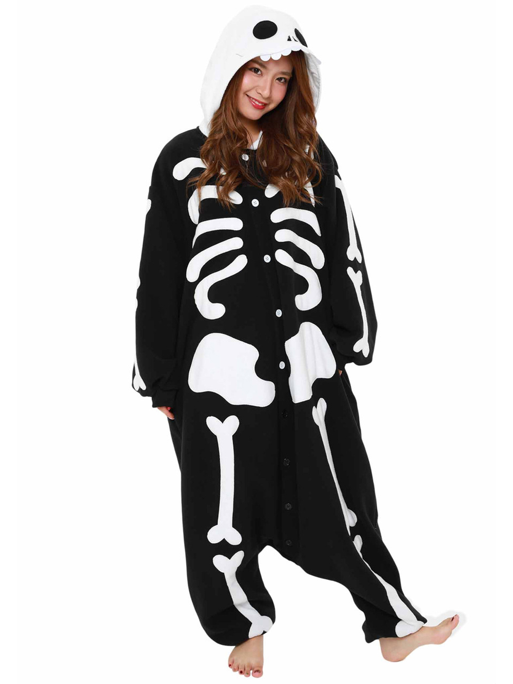 Skeleton Kigurumi onesie pajamas Costume for Adults