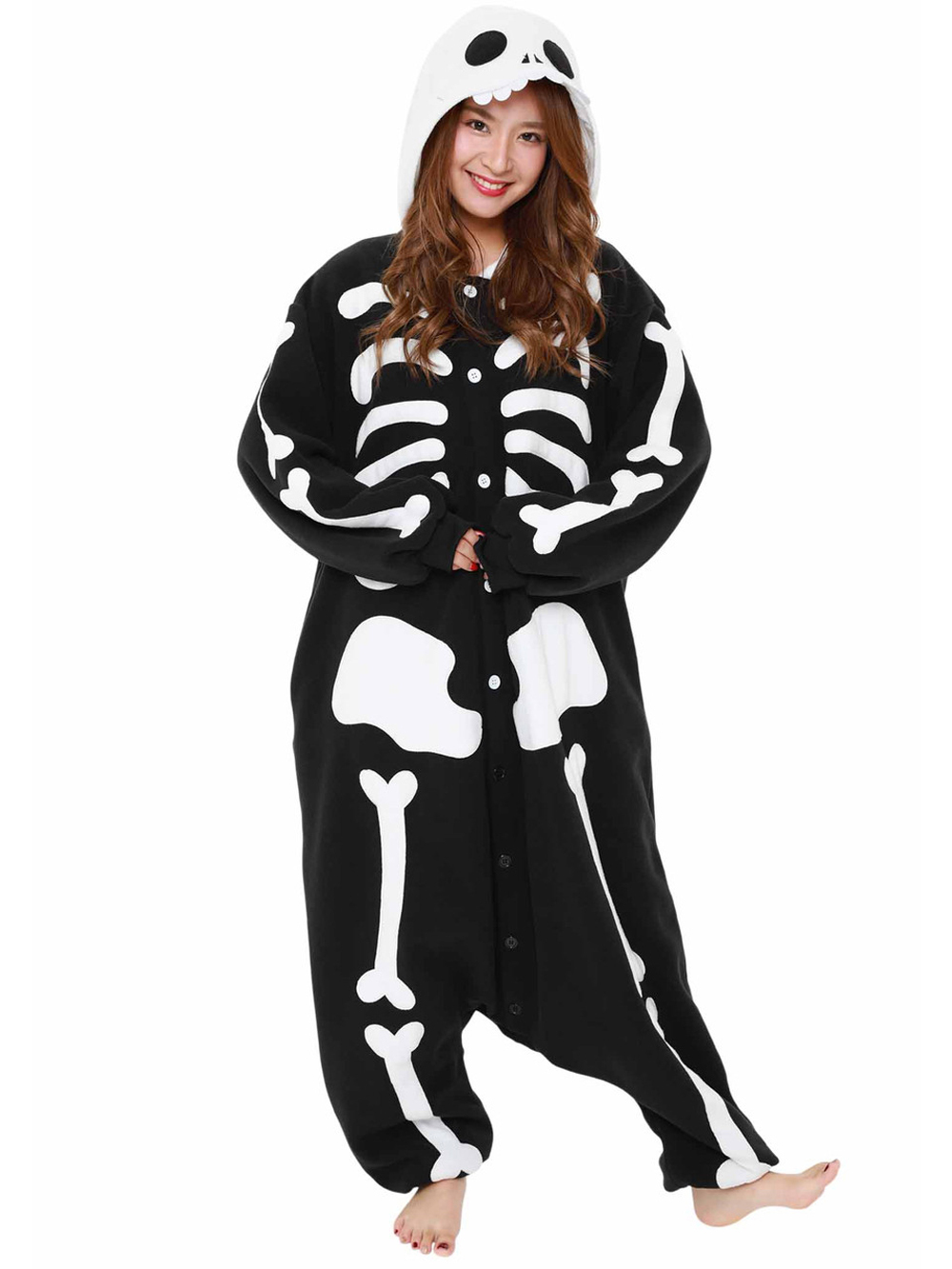 Skeleton Kigurumi onesie pajamas Costume for Adults