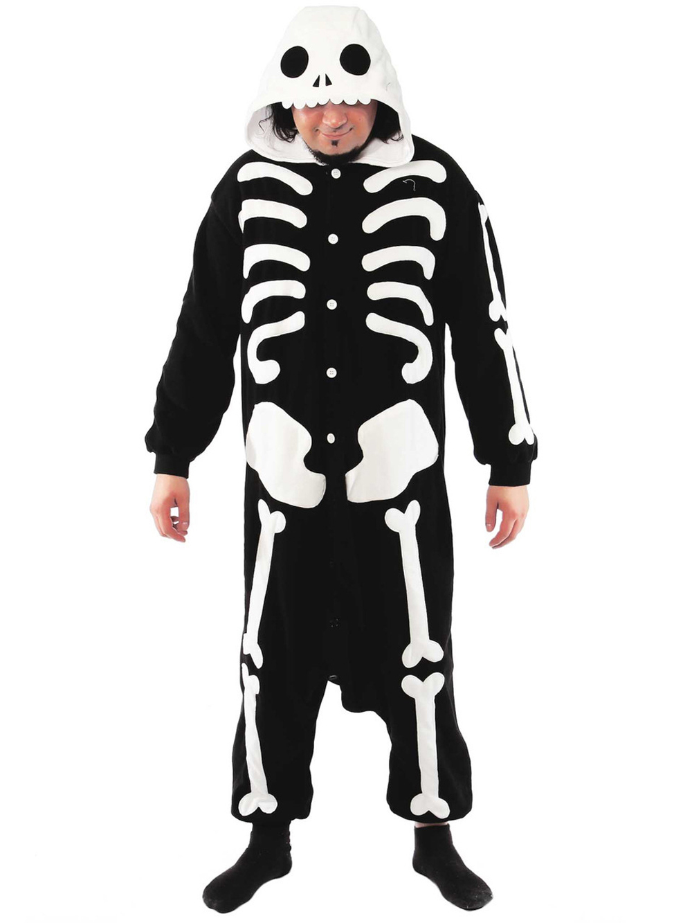Skeleton Kigurumi onesie pajamas Costume for Adults