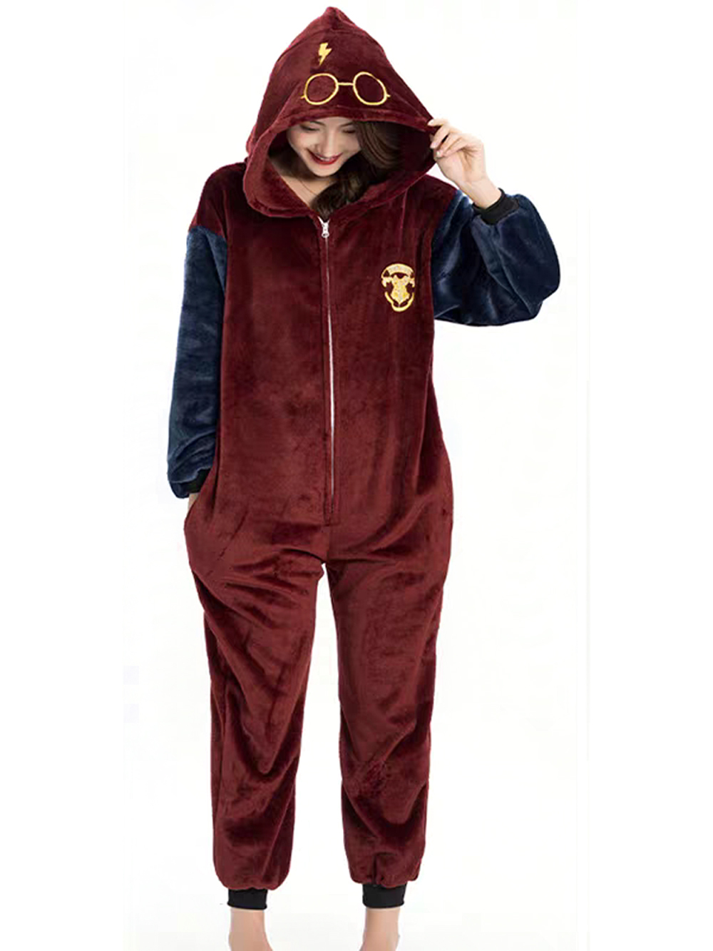 Brown Harry Potter Kigurumi Onesie Pajamas for Adult