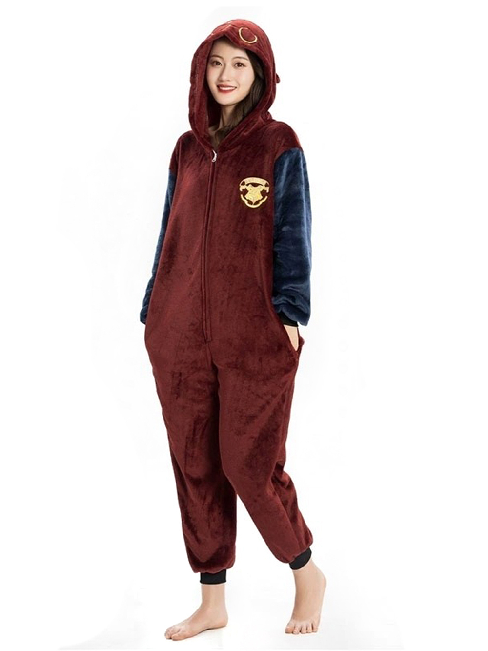 Brown Harry Potter Kigurumi Onesie Pajamas for Adult