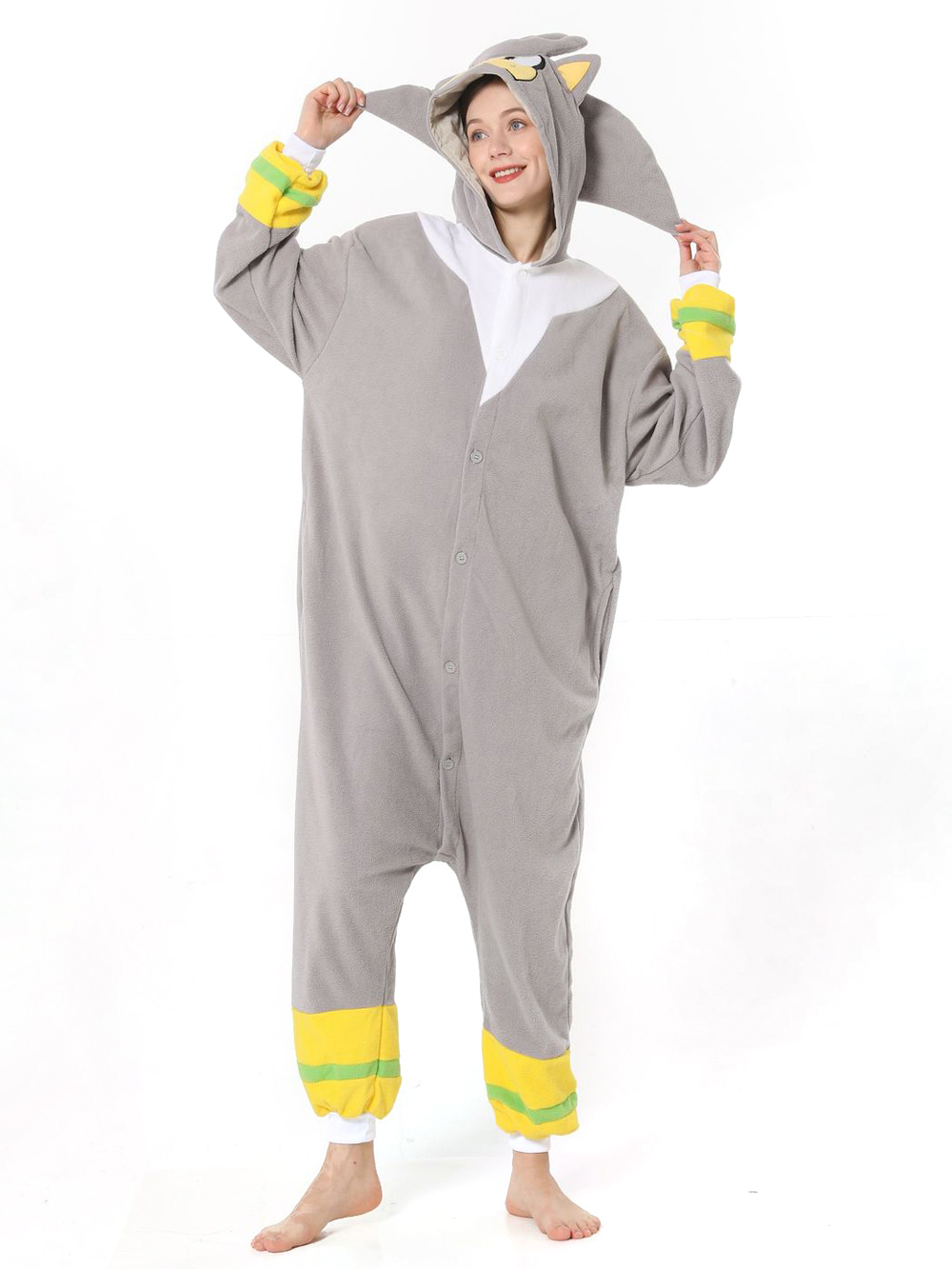 Silver the Hedgehog kigurumi onesies anime pajamas Costume