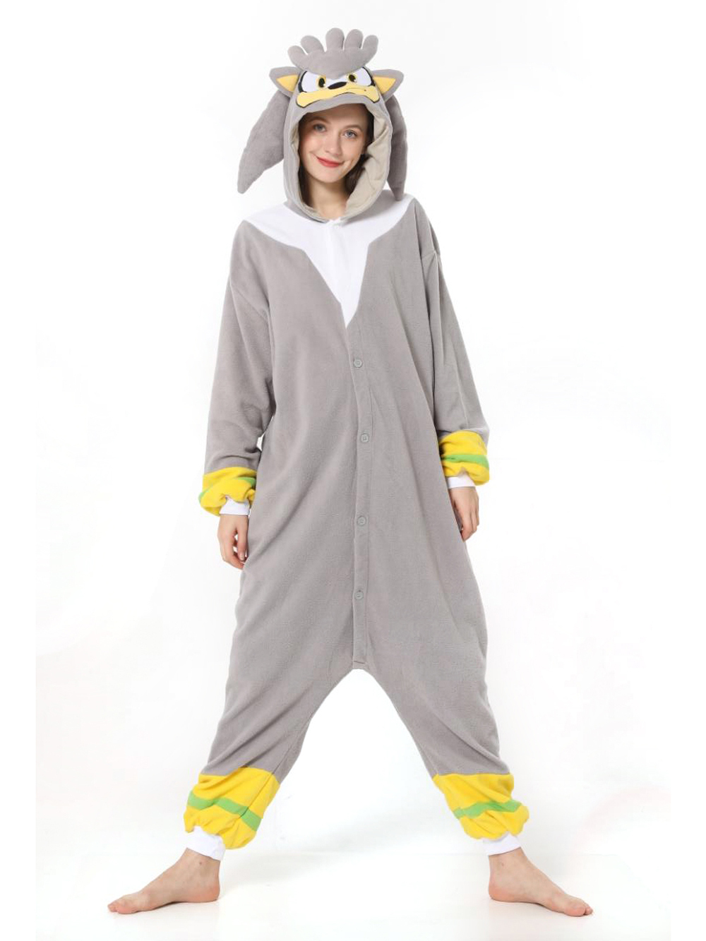 Silver the Hedgehog kigurumi onesies anime pajamas Costume
