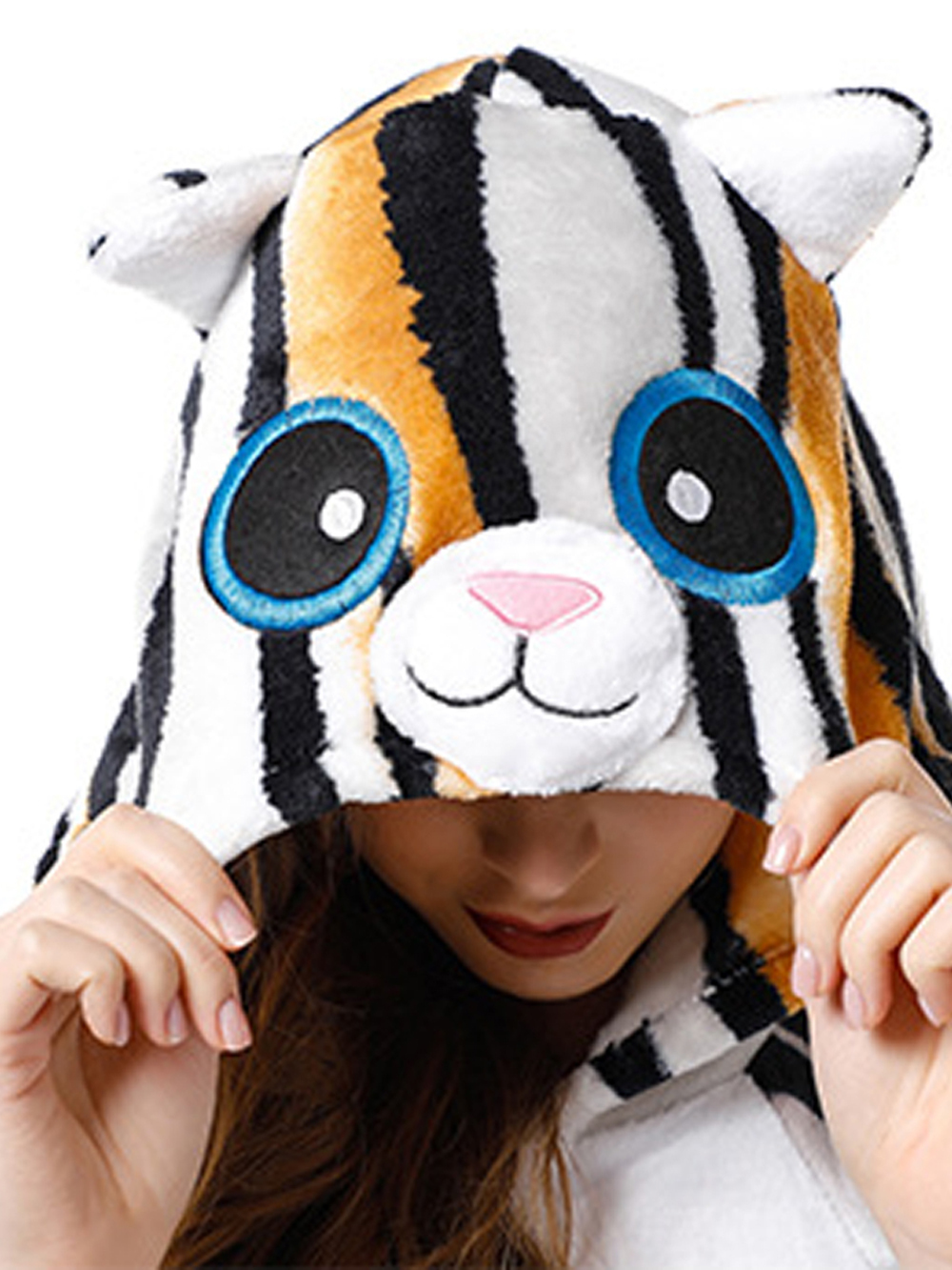 Adult New Tiger cat Kigurumi Onesies Pajamas Costume