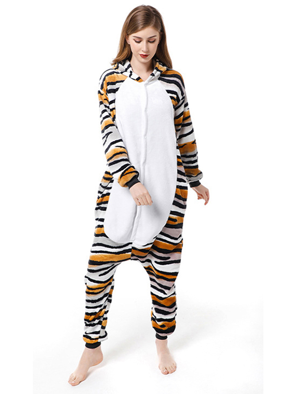 Adult New Tiger cat Kigurumi Onesies Pajamas Costume