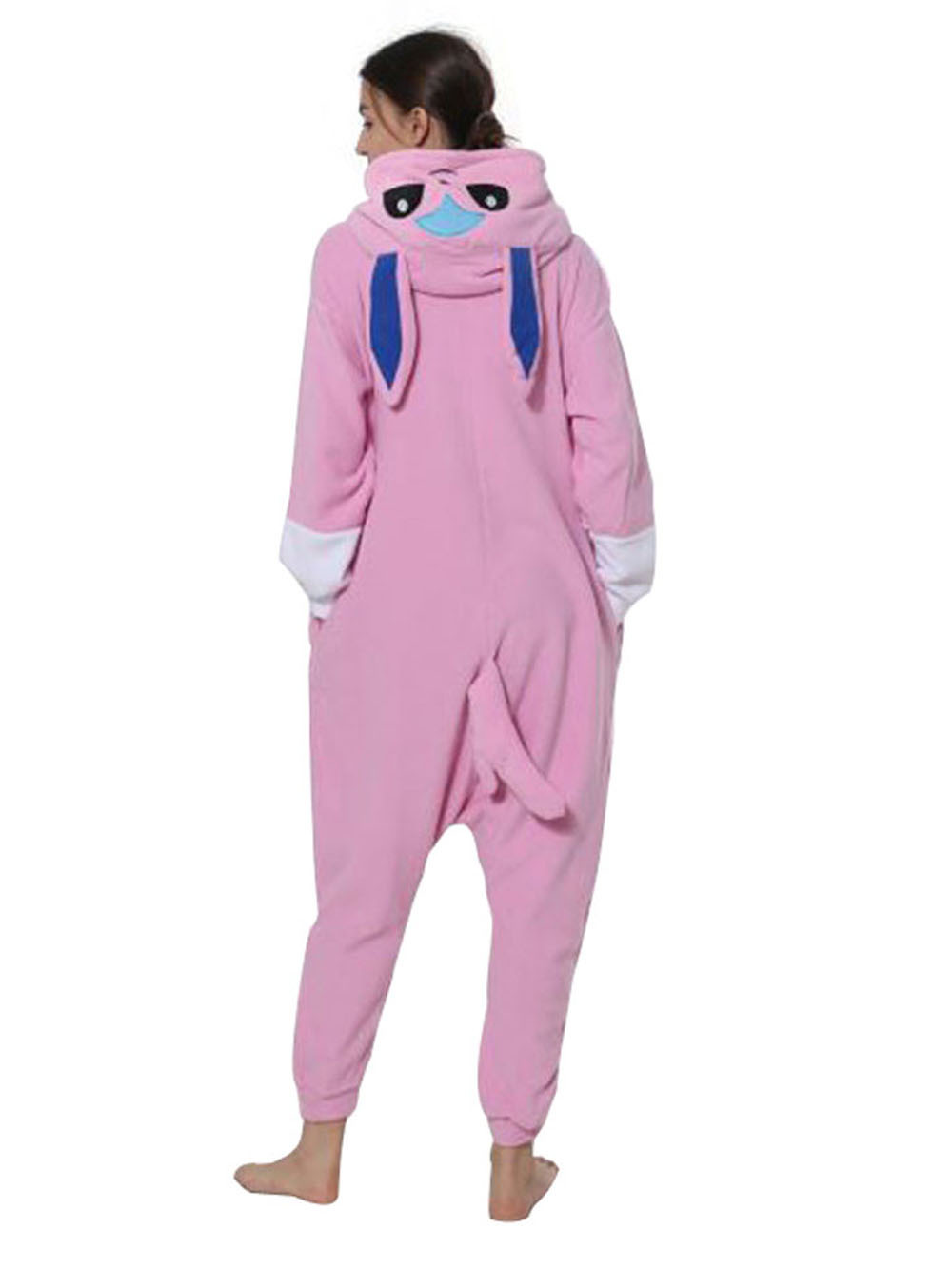 Pokemon Pink Glaceon Eevee Kigurumi Onesie Hoodie Costume Pajamas Sylveon Eevee Pajamas-PajamasFun