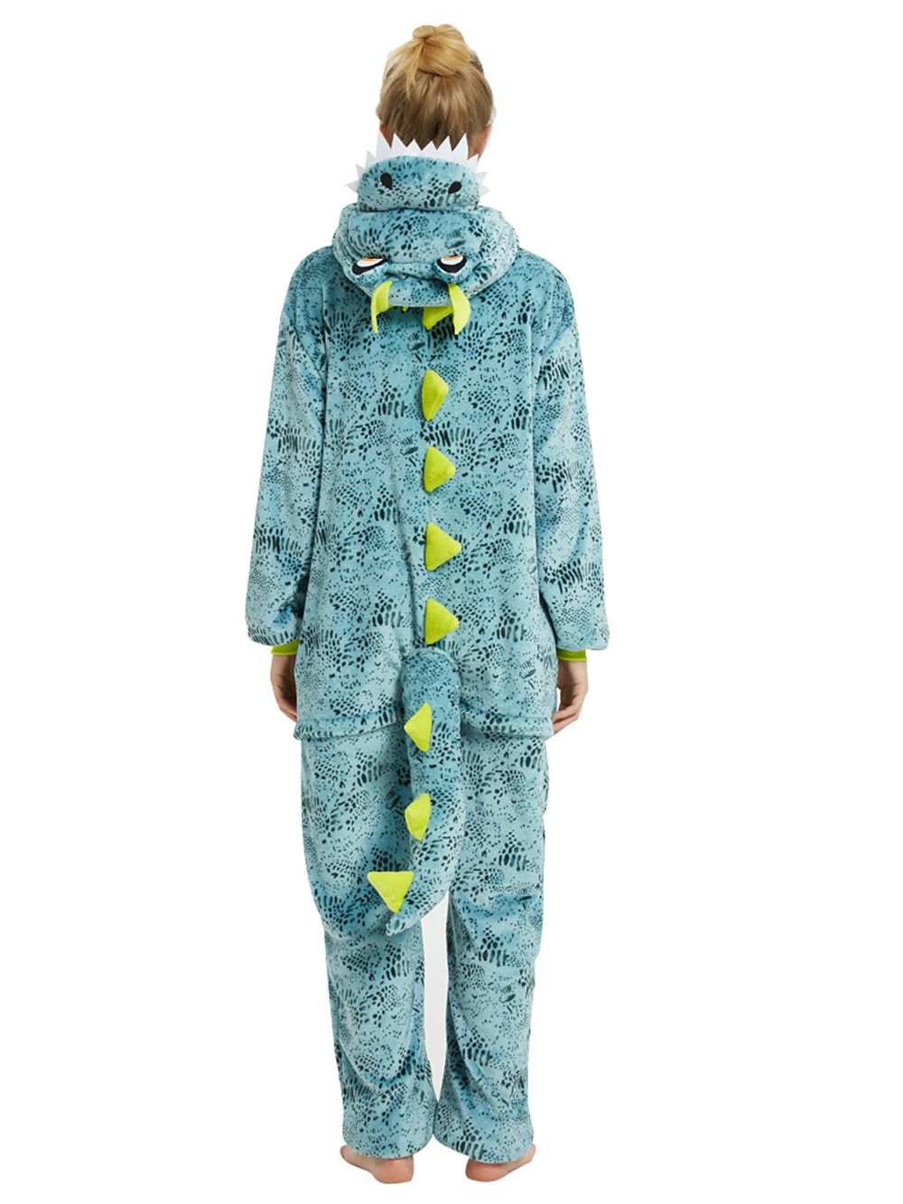 Onesie Kigurumi Pajamas Print Frog Adult's Flannel blue Frog Winter Sleepwear Animal Costume