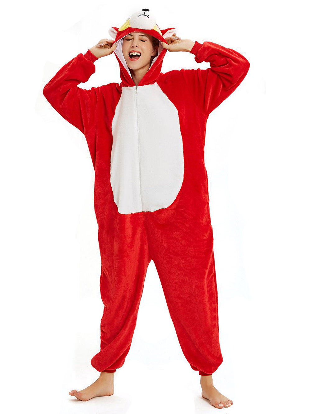 Onesie Kigurumi Pajamas Print Sakuragi Hanamichi Adult's Flannel Winter Sleepwear Animal Costume