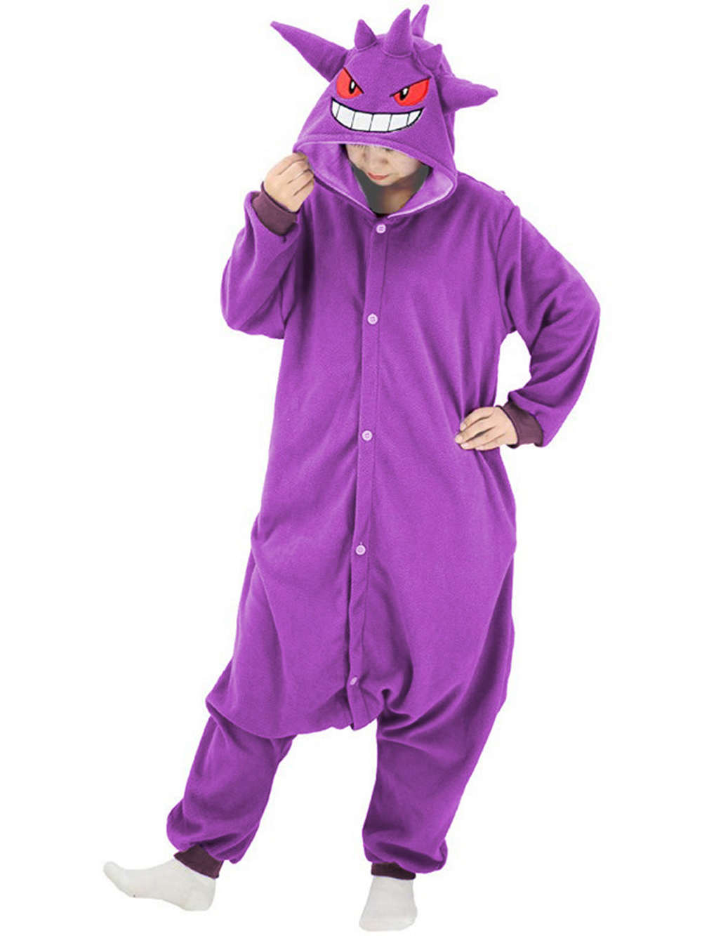 Gengar kigurumi onesies anime Pokemon pajamas pyjamas Halloween Costume-PajamasFun