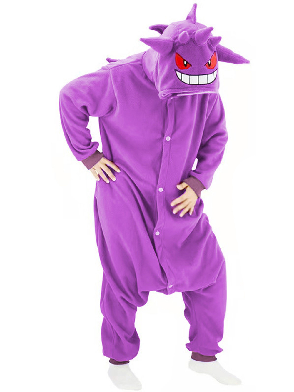 Gengar kigurumi onesies anime Pokemon pajamas pyjamas Halloween Costume-PajamasFun