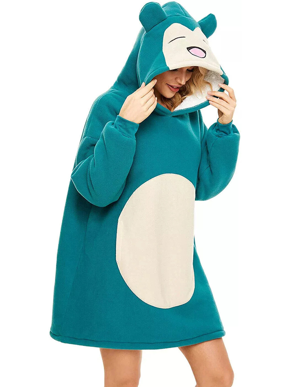 Pokémon Snorlax Cartoon Keep Warm Hoodie Costume Lazy TV Blanket