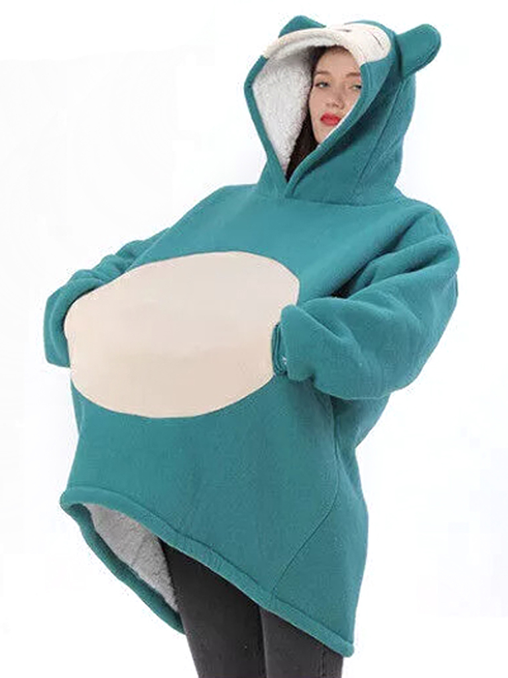 Pokémon Snorlax Cartoon Keep Warm Hoodie Costume Lazy TV Blanket