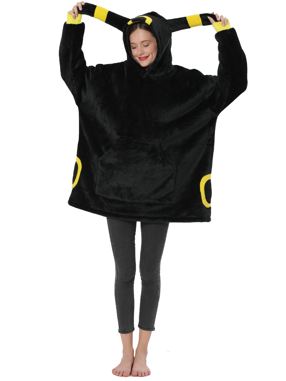 Pokémon Umbreon Cartoon Keep Warm Costume Halloween Animal Lazy TV Blanket