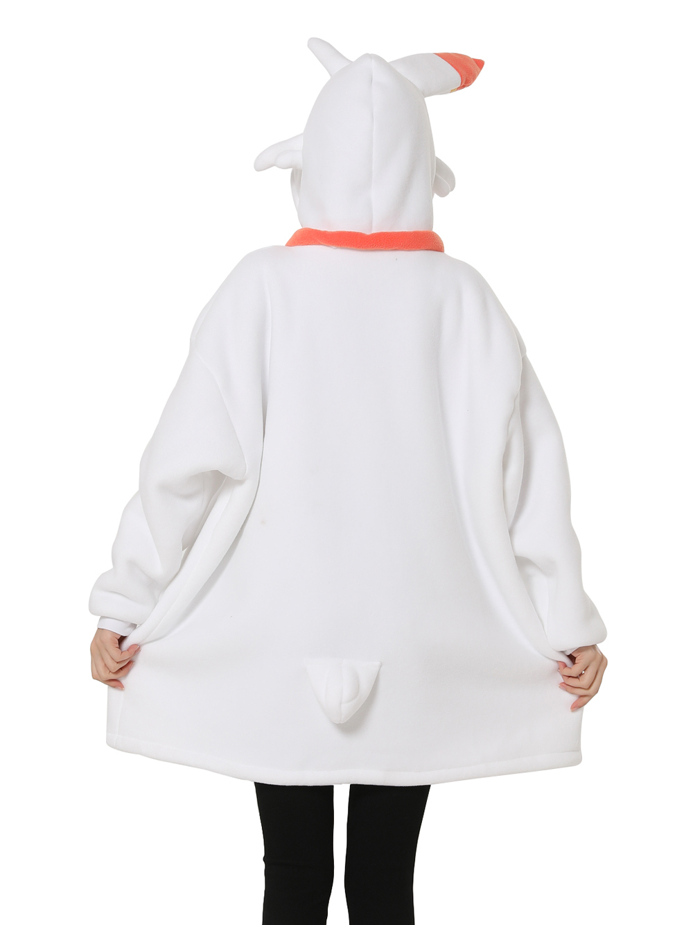 White Flame Rabbit Animal Keep Warm Costume Cozy Cartoon Lazy TV Blanket