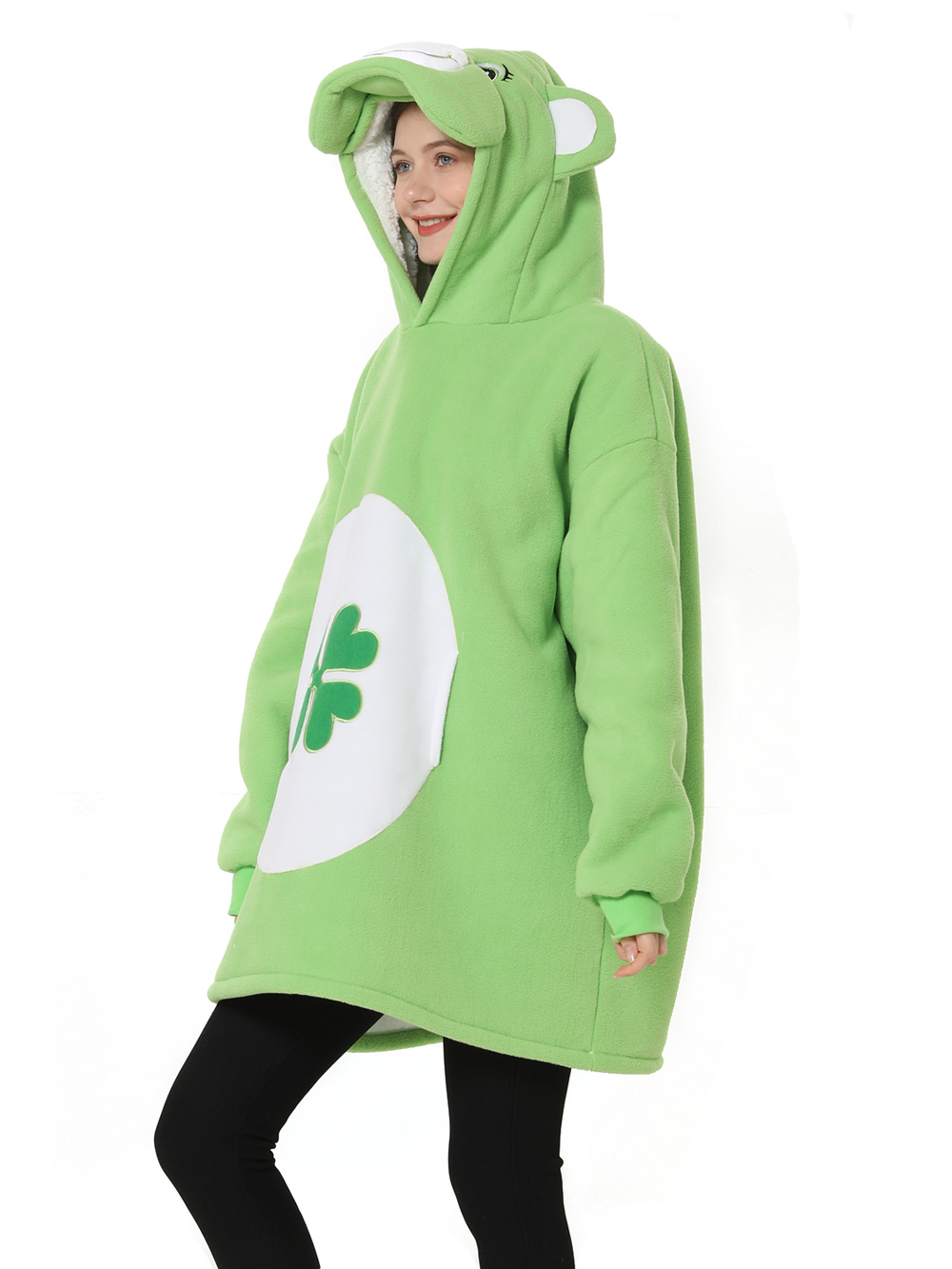 Green Bear Animal Keep Warm Costume Cozy Cartoon Lazy TV Blanket