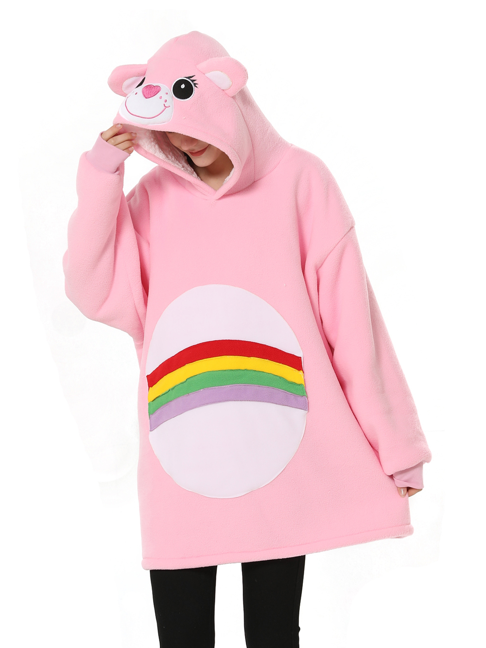 Rainbow Bear Animal Keep Warm Costume Cozy Cartoon Lazy TV Blanket