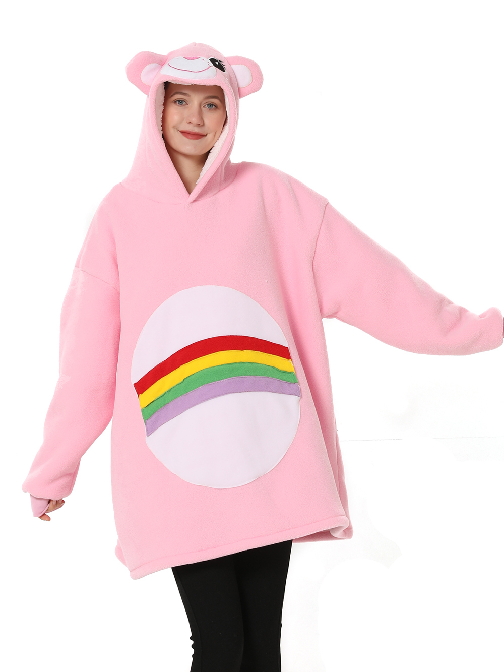 Rainbow Bear Animal Keep Warm Costume Cozy Cartoon Lazy TV Blanket
