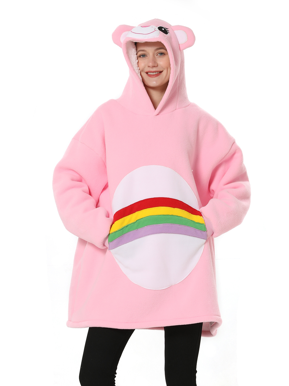 Rainbow Bear Animal Keep Warm Costume Cozy Cartoon Lazy TV Blanket