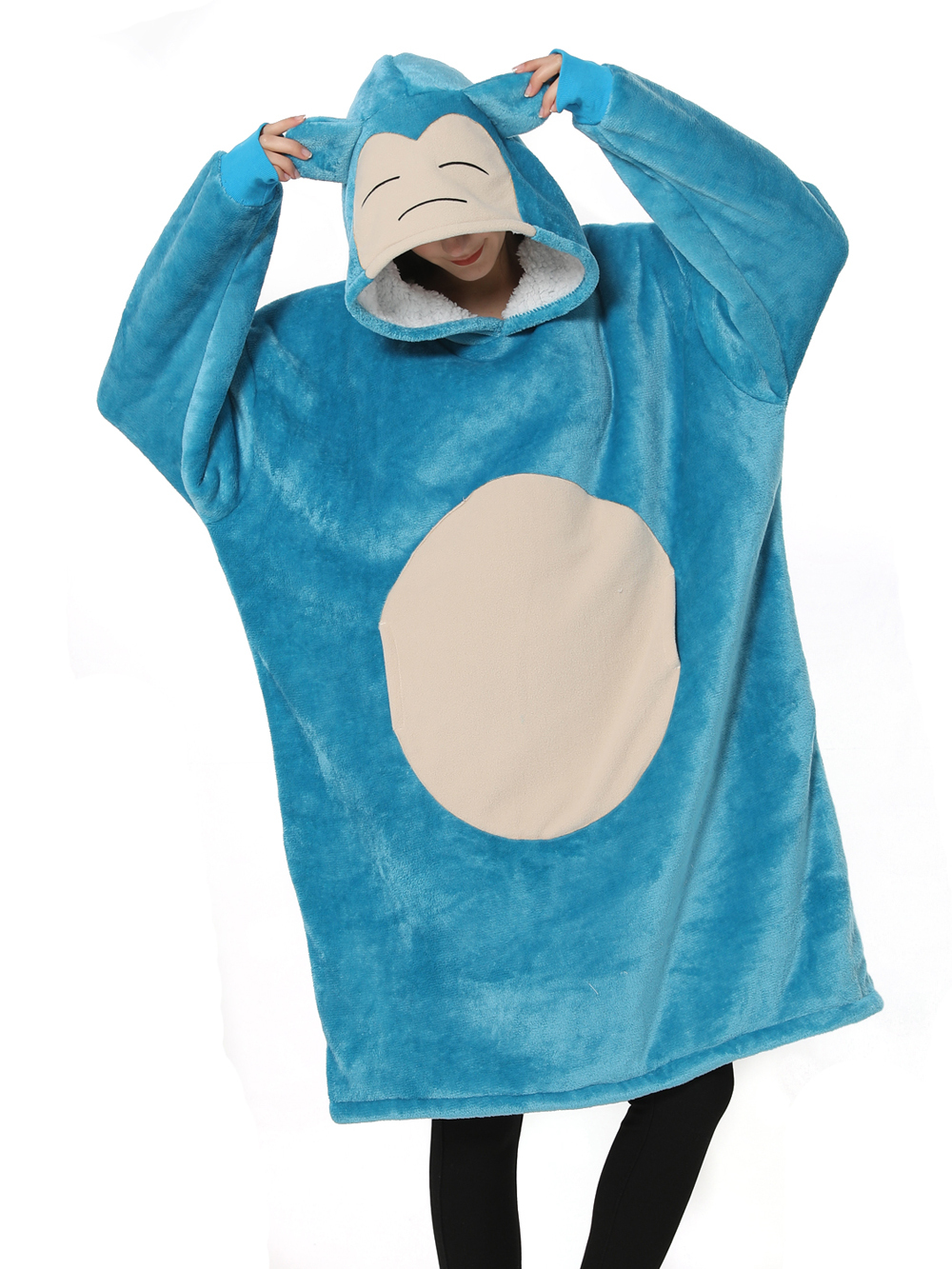 Pokémon Snorlax Keep Warm Costume Cozy Cartoon Lazy TV Blanket