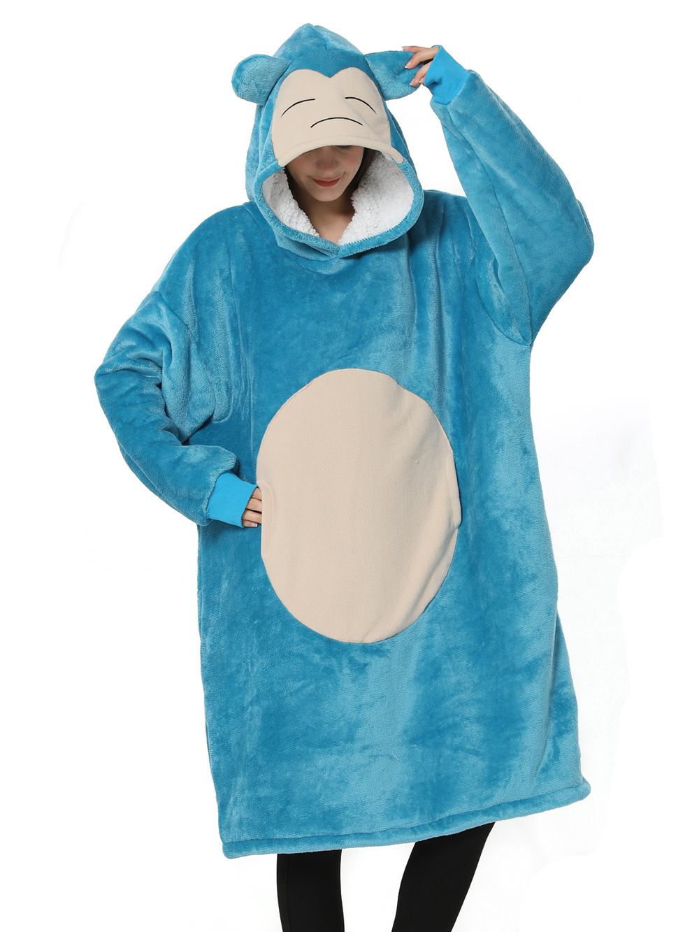 Pokémon Snorlax Keep Warm Costume Cozy Cartoon Lazy TV Blanket