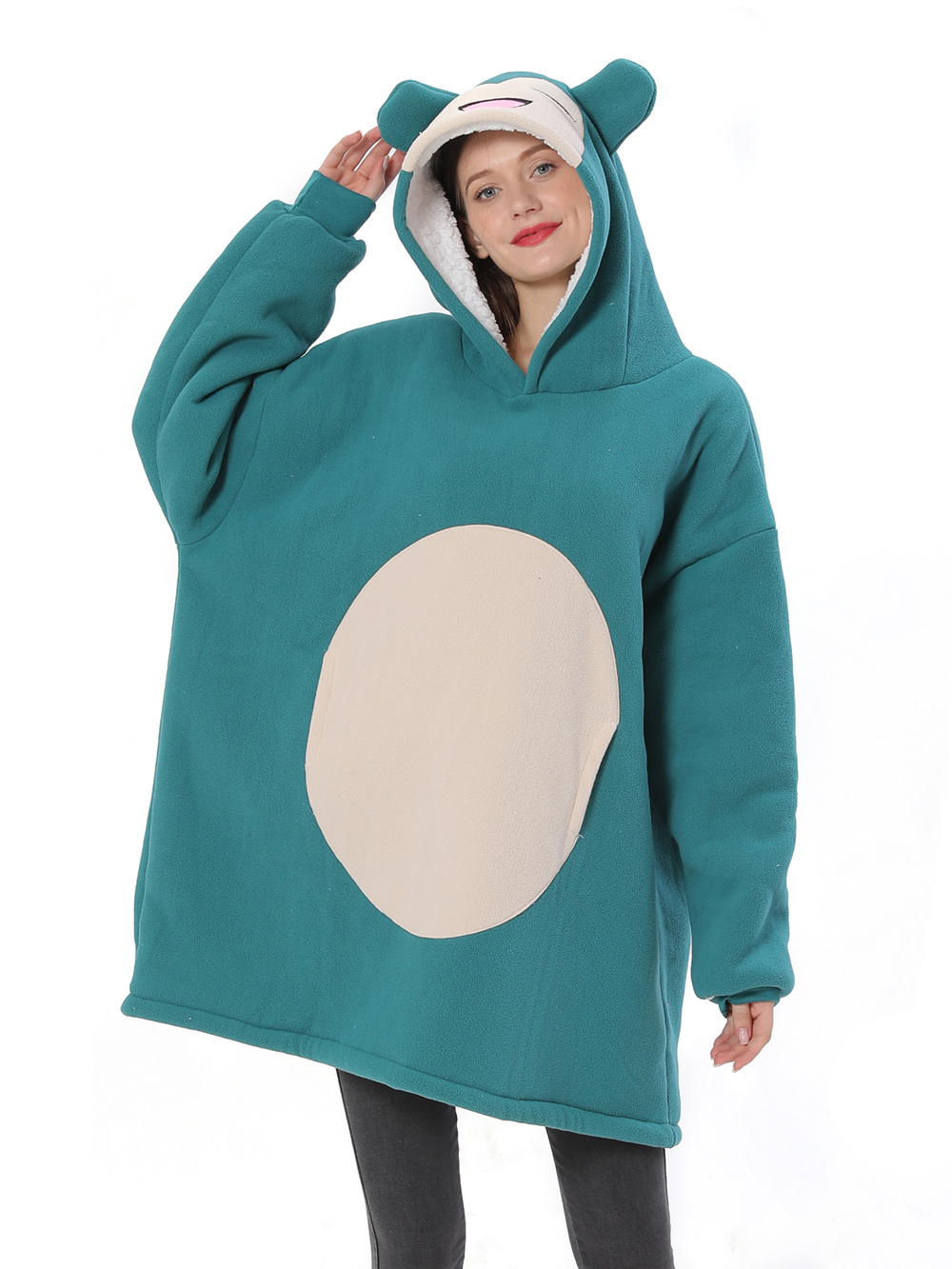 Pokémon Snorlax Costume Keep Warm Cozy Lazy TV Blanket Pajamas
