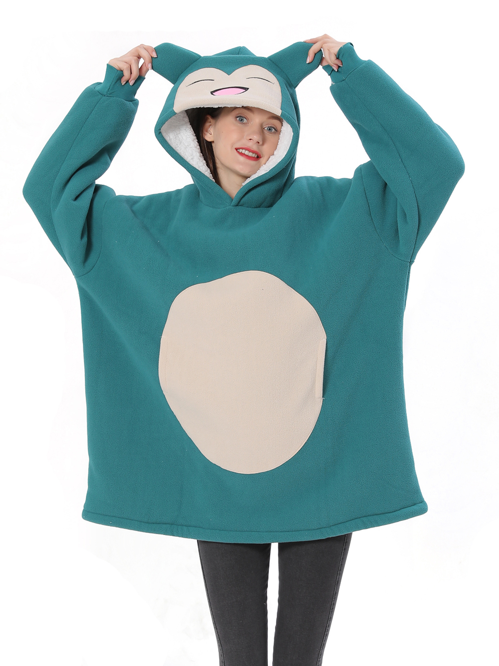 Pokémon Snorlax Costume Keep Warm Cozy Lazy TV Blanket Pajamas