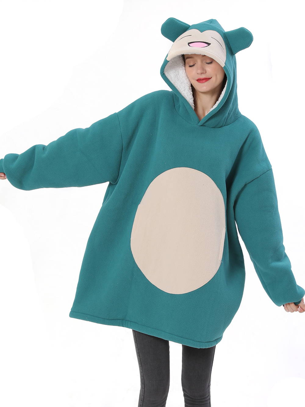 Pokémon Snorlax Costume Keep Warm Cozy Lazy TV Blanket Pajamas