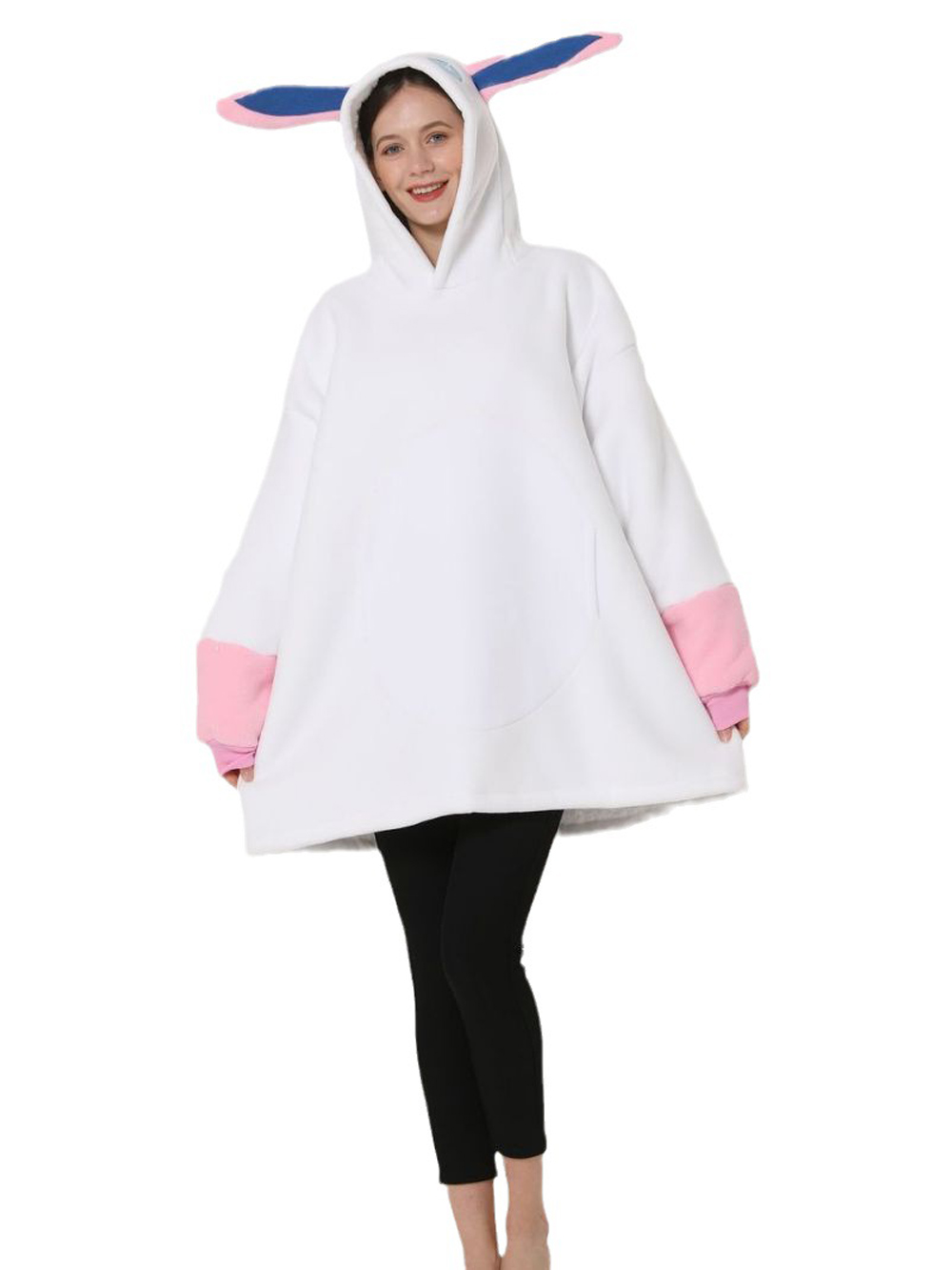 Pokémon White Eevee Keep Warm Costume Cozy Cartoon Lazy TV Blanket