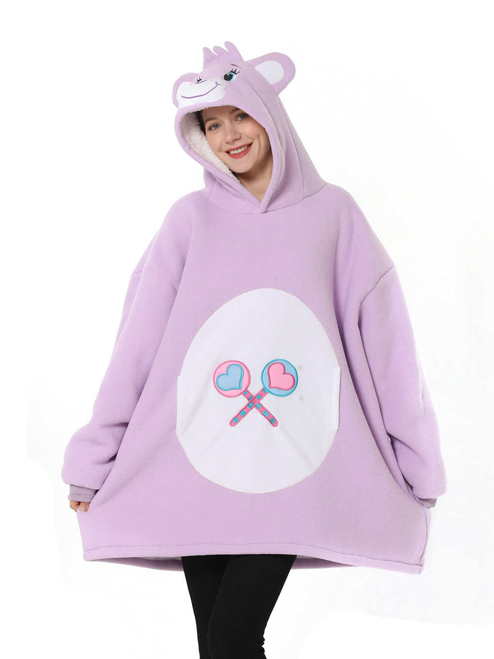 Share Bear Animal Keep Warm Hoodie Wearable Costume Cozy Cartoon Lazy TV Blanket