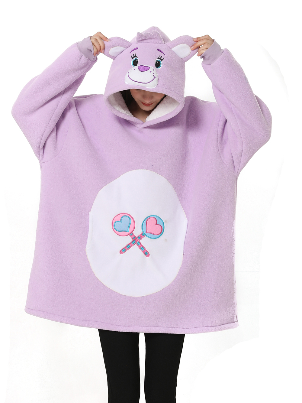 Share Bear Animal Keep Warm Hoodie Wearable Costume Cozy Cartoon Lazy TV Blanket