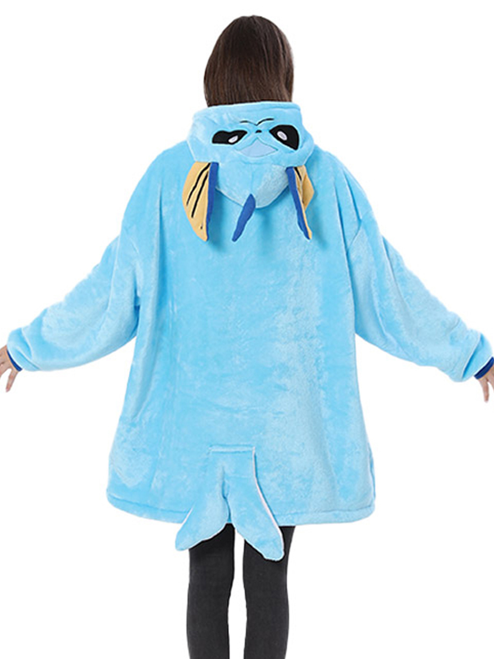 Pokémon Vaporeon Hoodie Wearable Costume Keep Warm Cozy Lazy TV Blanket
