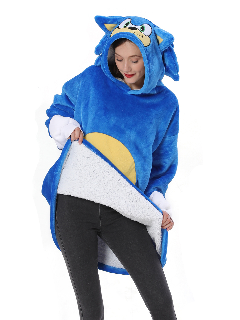 The Hedgehog Sonic Sonic Keep Warm Costume Cozy Cartoon Lazy TV Blanket