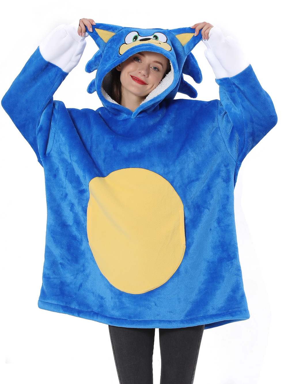 The Hedgehog Sonic Sonic Keep Warm Costume Cozy Cartoon Lazy TV Blanket