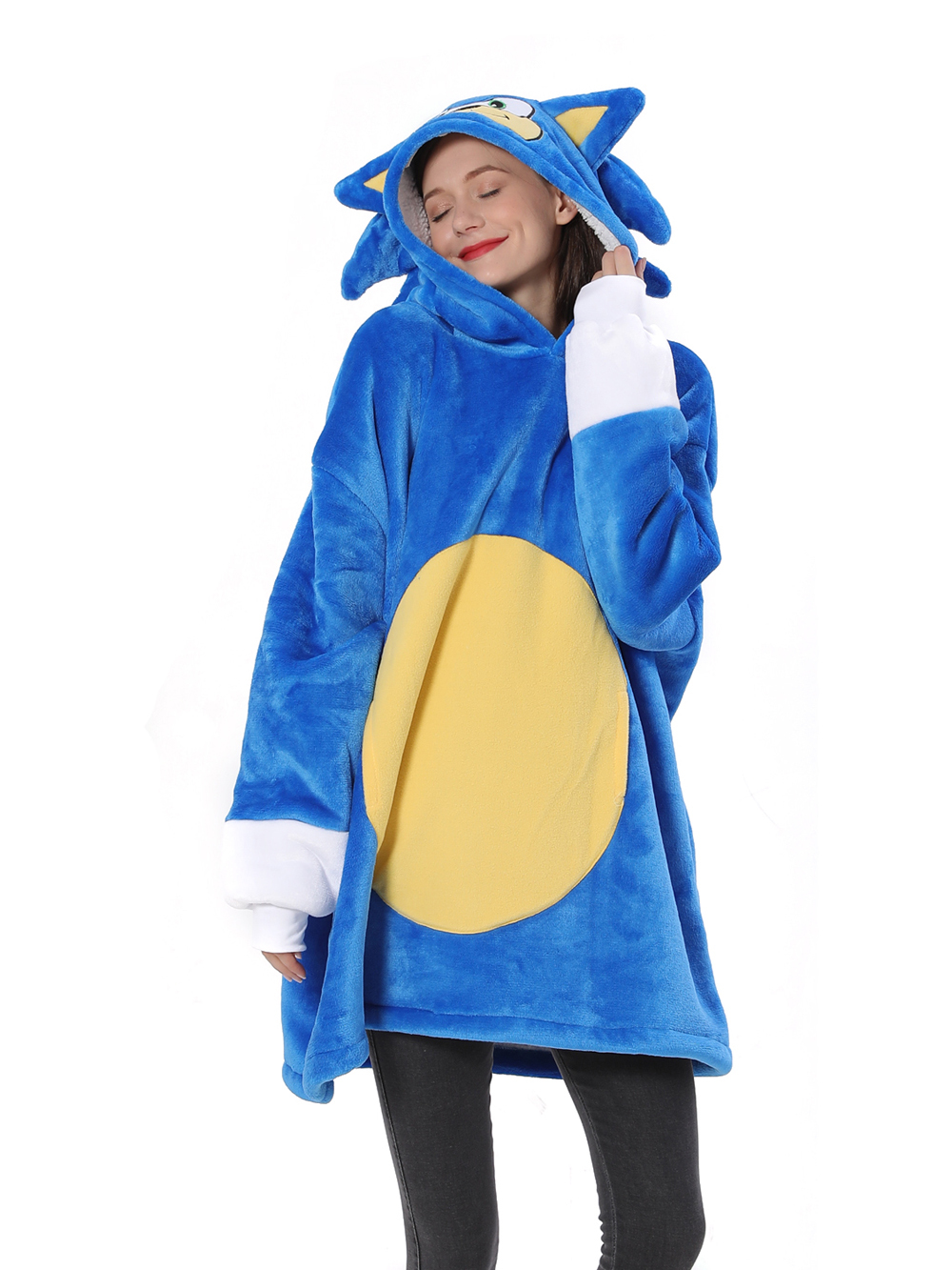 The Hedgehog Sonic Sonic Keep Warm Costume Cozy Cartoon Lazy TV Blanket