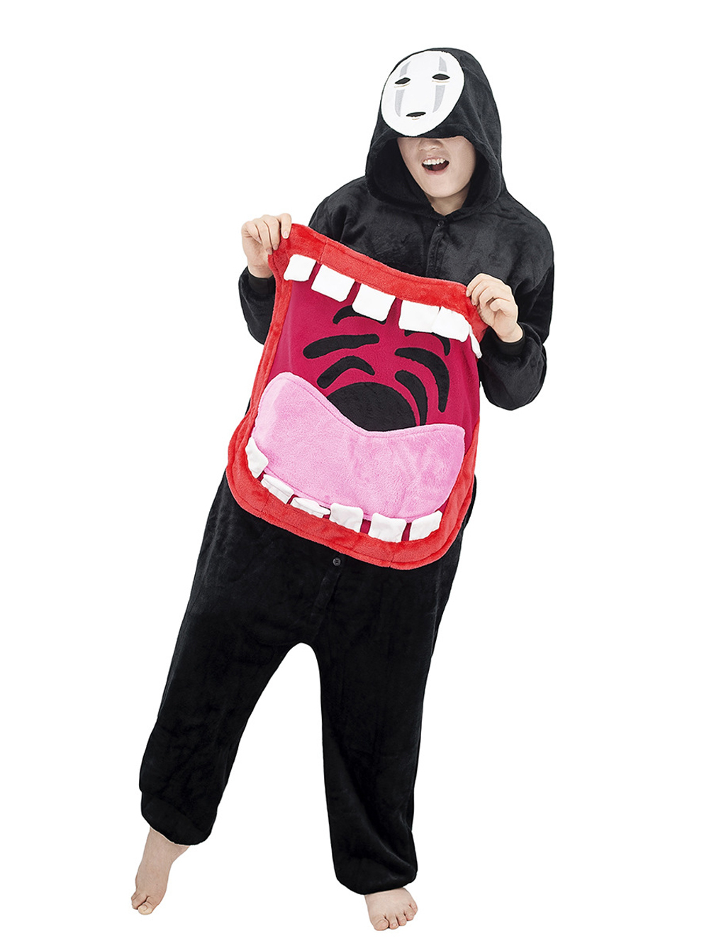 Anime Spirited Away Pajamas Anime Kigurumi Adult Unisex Onesie Flannel Sleepwear