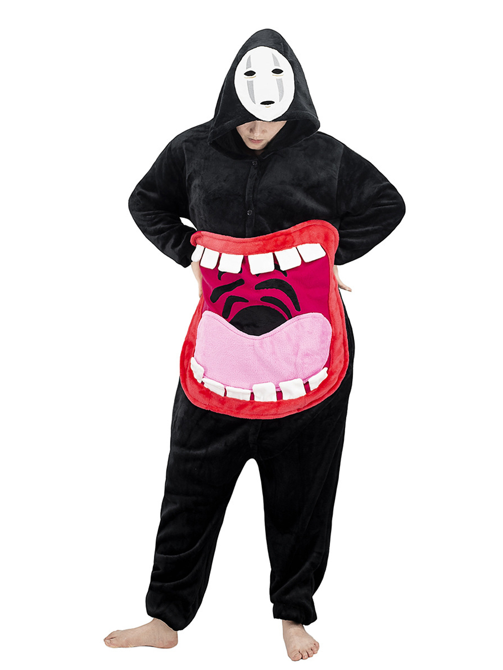 Anime Spirited Away Pajamas Anime Kigurumi Adult Unisex Onesie Flannel Sleepwear