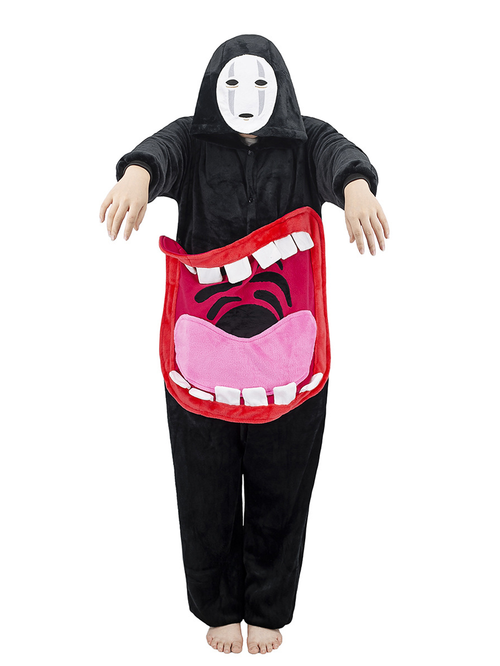 Anime Spirited Away Pajamas Anime Kigurumi Adult Unisex Onesie Flannel Sleepwear