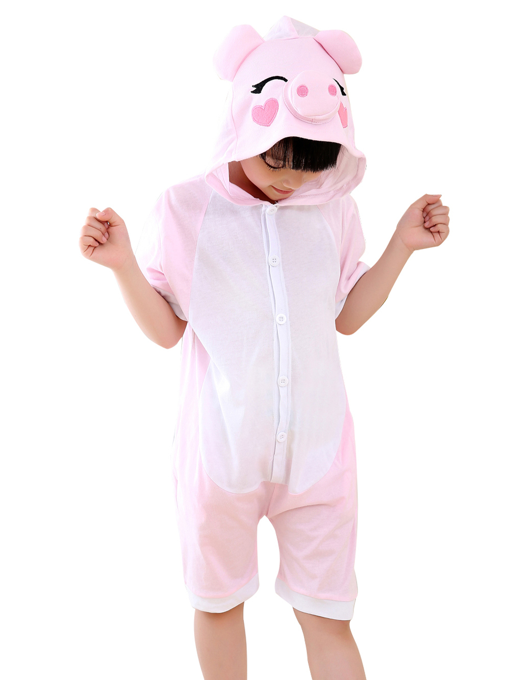 Shop Sale Cheap Pink Pig kigurumi kids Animal Onesies Summer Pajamas Costume-NKCOS