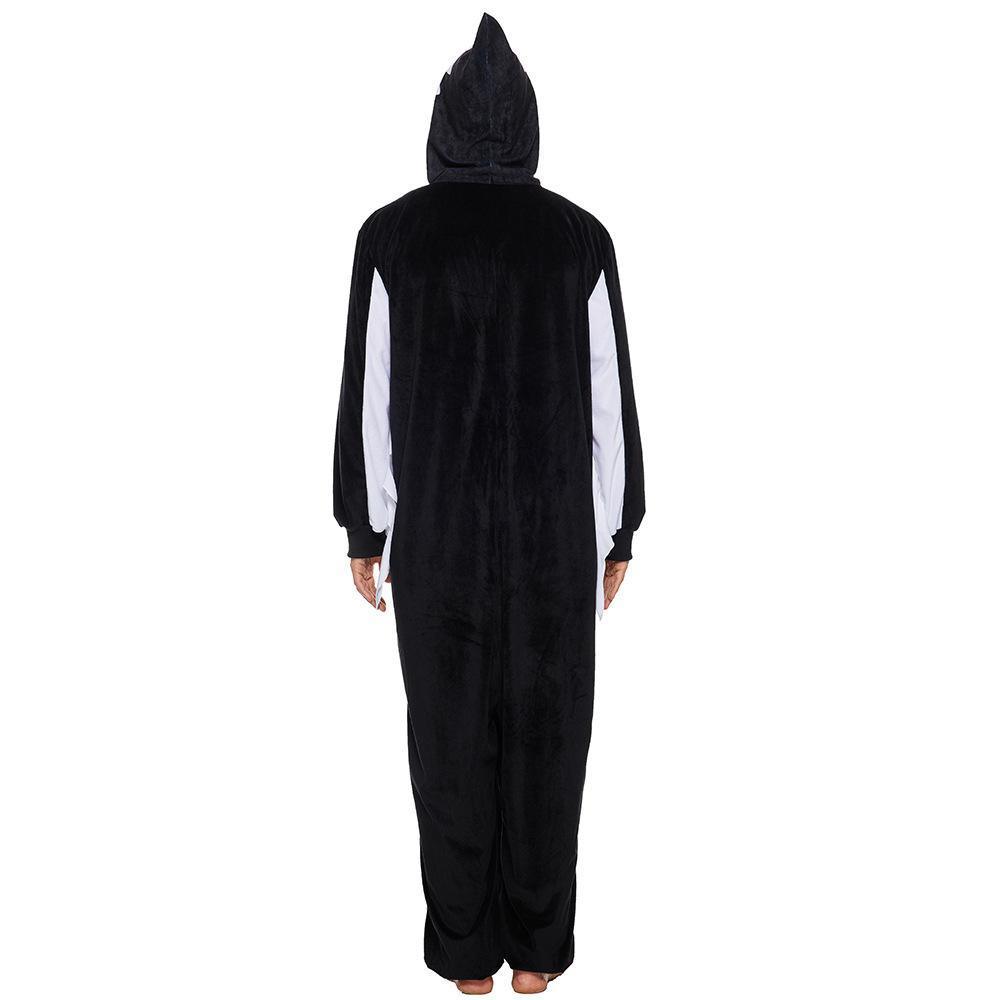Adult White Haunt Fluffy Ghost Hooded Pajamas Halloween Horror Costume Scream