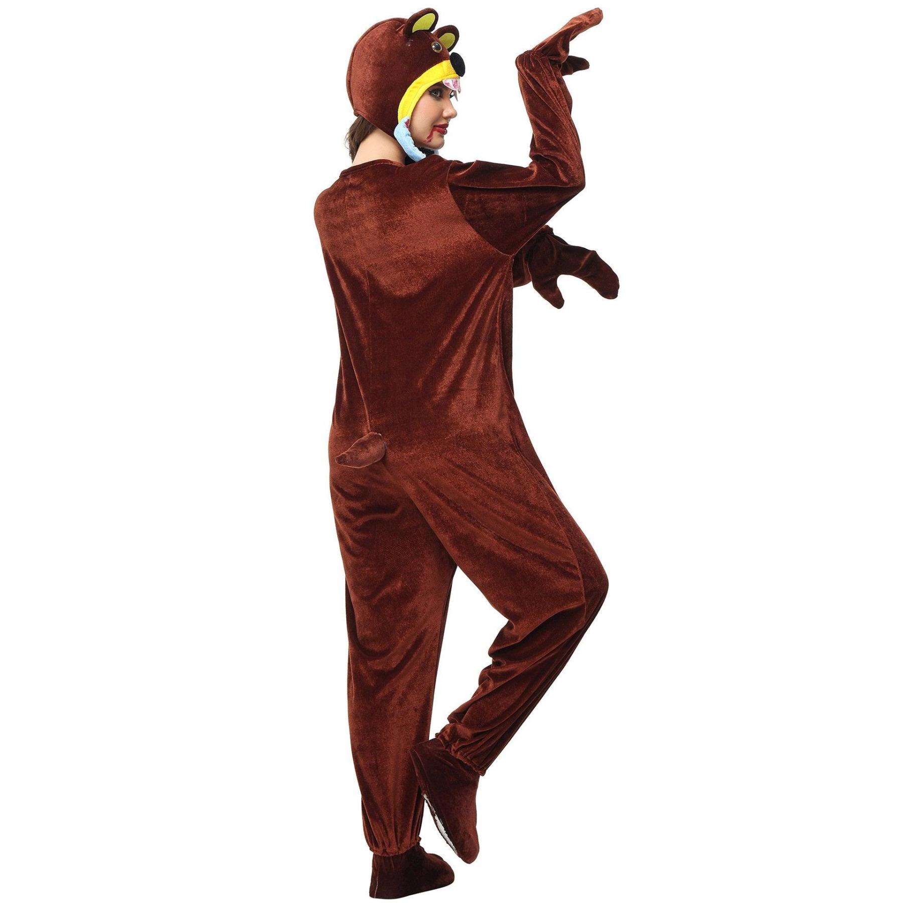 Animal kigurumi onesies Cannibal Bear Costume Funny Pajamas for Halloween