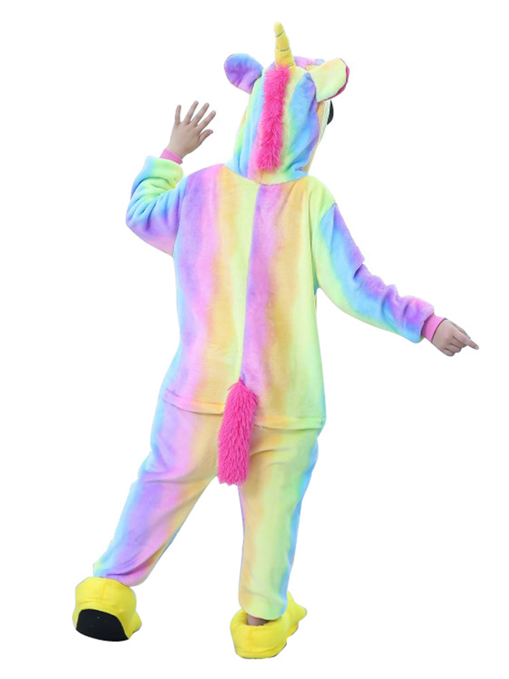 Children Colorful Rainbow Unicorn Kigurumi Onesies Pajamas